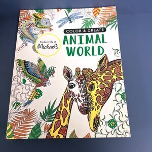 Color &‎ Create Animal World Adult Coloring Book NEW Unused Michaels